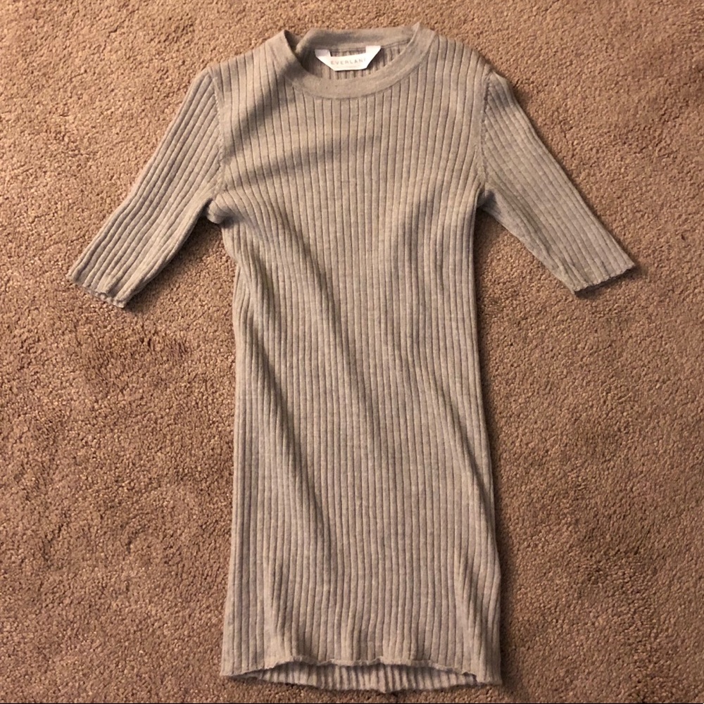 Like New Everlane Knitted Grey Tee XS